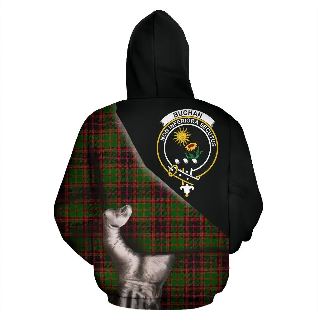Printivon Buchan Modern Tartan Clan Crest Hoodie Patronage