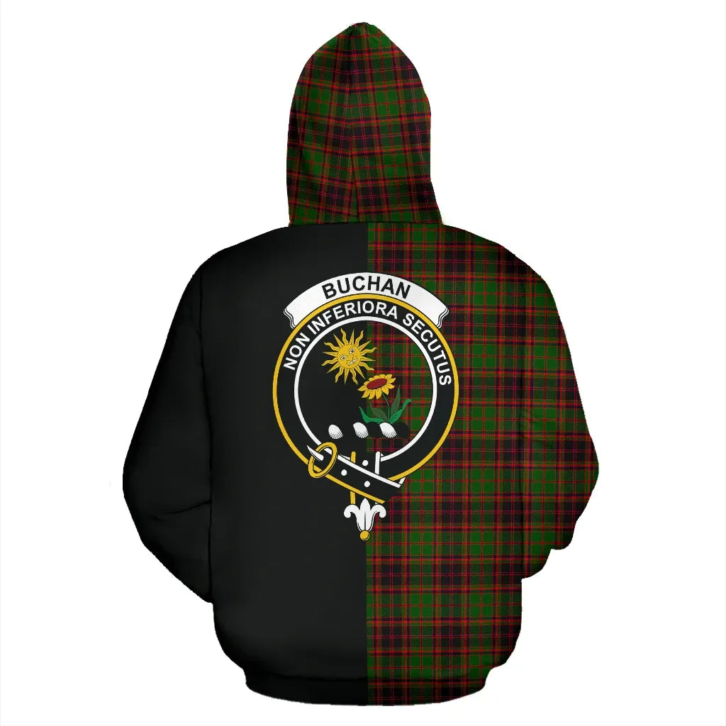 Printivon Buchan Modern Tartan Hoodie Half Of Me