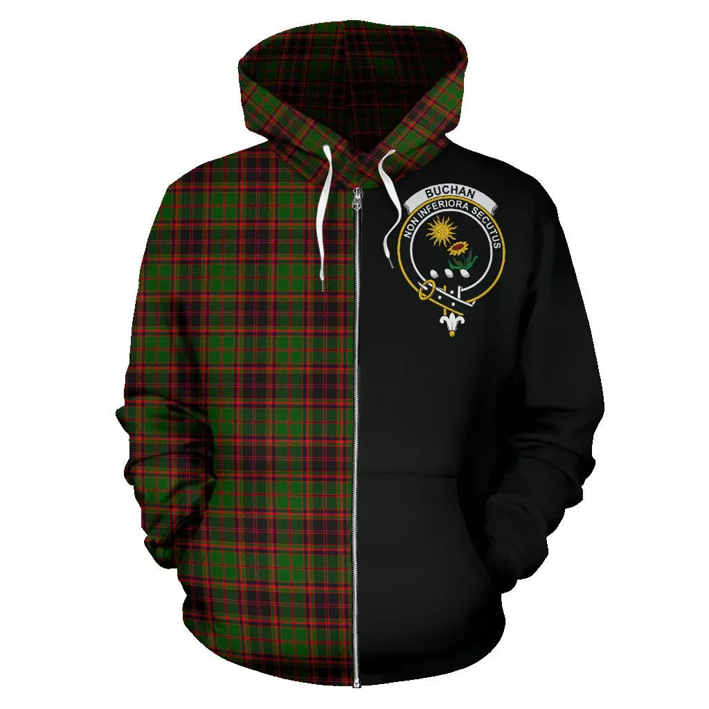 Printivon Buchan Modern Tartan Hoodie Half Of Me