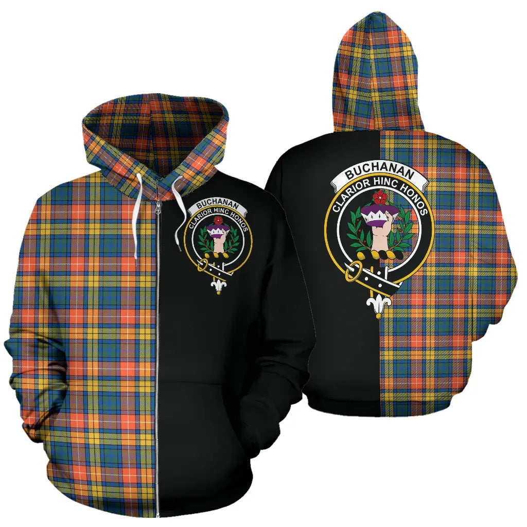 Printivon Buchanan Ancient Tartan Hoodie Half Of Me