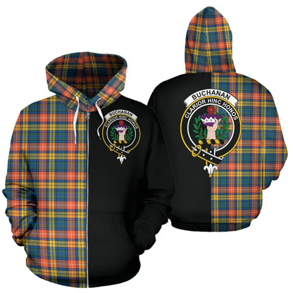 Printivon Buchanan Ancient Tartan Hoodie Half Of Me