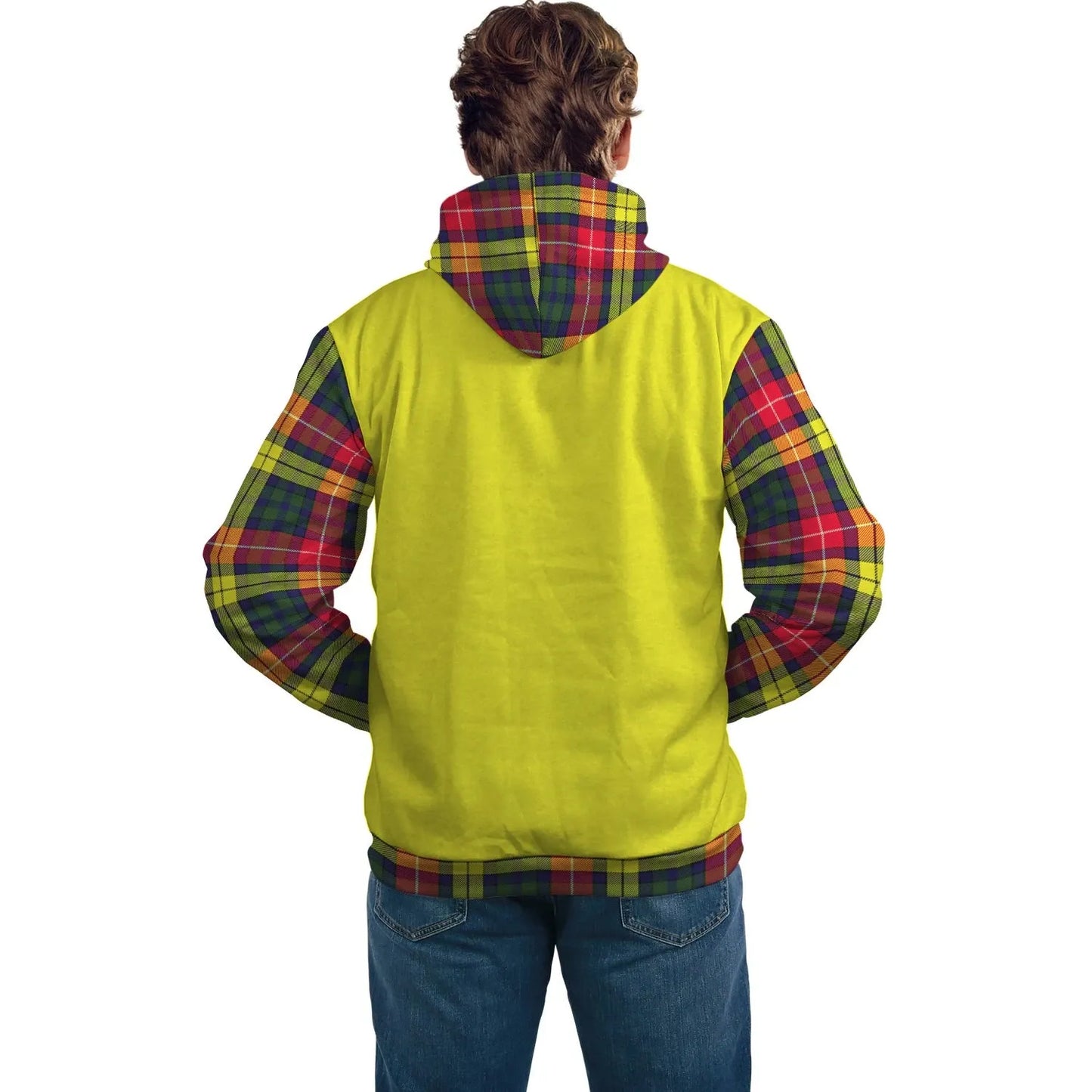 Printivon Buchanan Clans Tartan All Over Hoodie Sleeve Color
