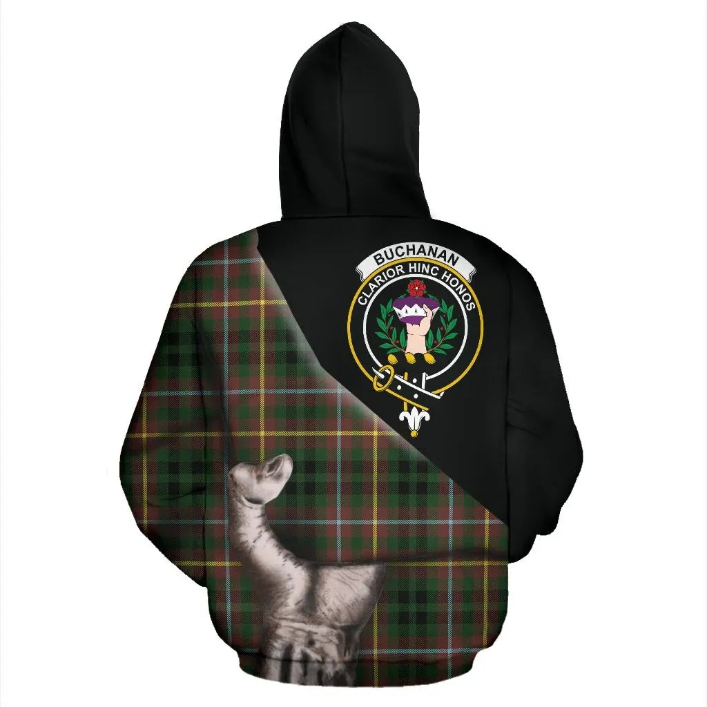 Printivon Buchanan Hunting Tartan Clan Crest Hoodie Patronage