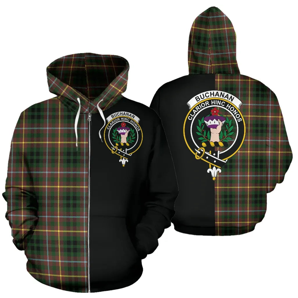 Printivon Buchanan Hunting Tartan Hoodie Half Of Me