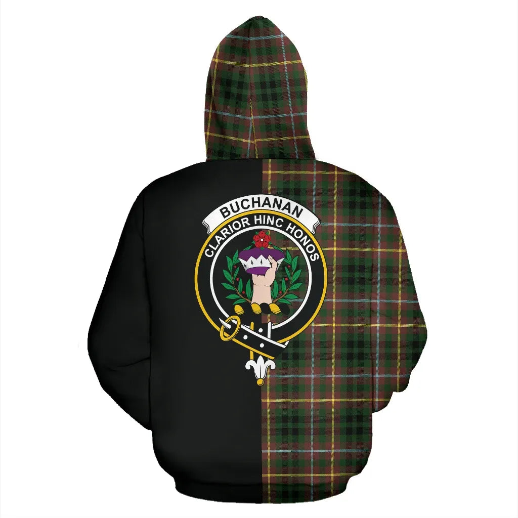 Printivon Buchanan Hunting Tartan Hoodie Half Of Me