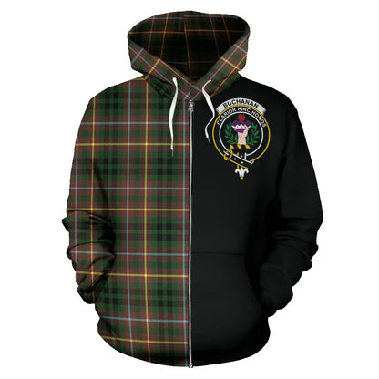Printivon Buchanan Hunting Tartan Hoodie Half Of Me
