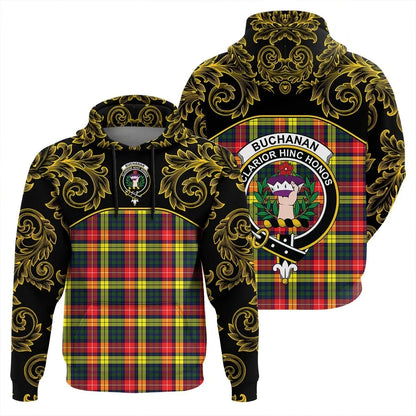 Printivon Buchanan Modern Tartan Clan Crest Hoodie Empire I