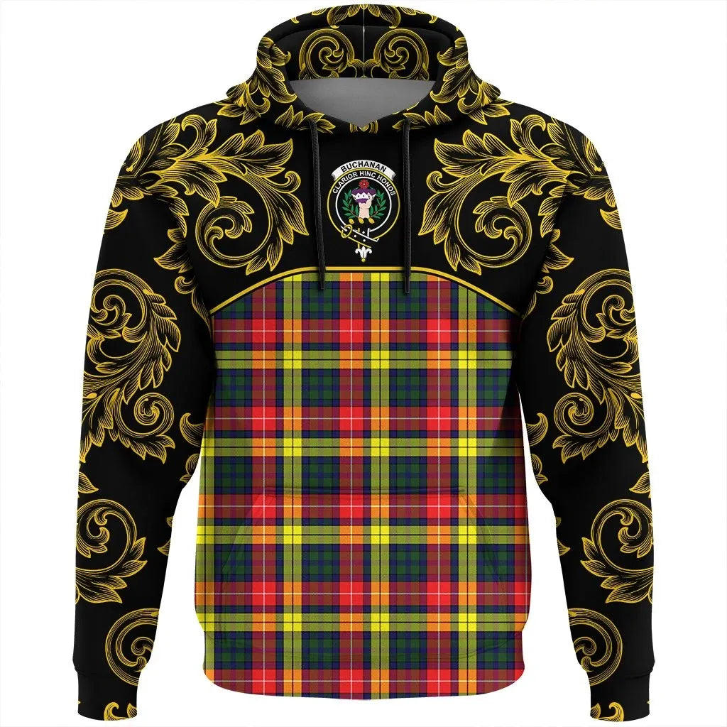 Printivon Buchanan Modern Tartan Clan Crest Hoodie Empire I