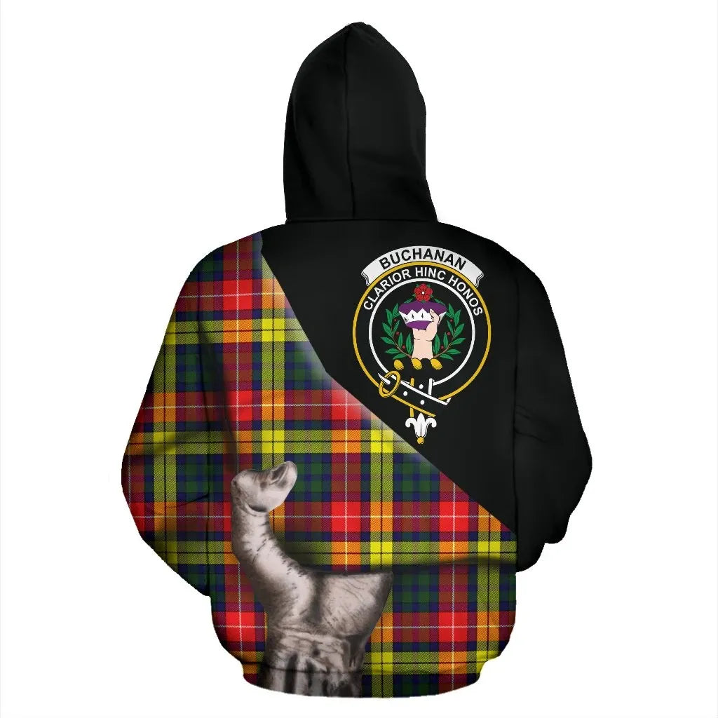 Printivon Buchanan Modern Tartan Clan Crest Hoodie Patronage