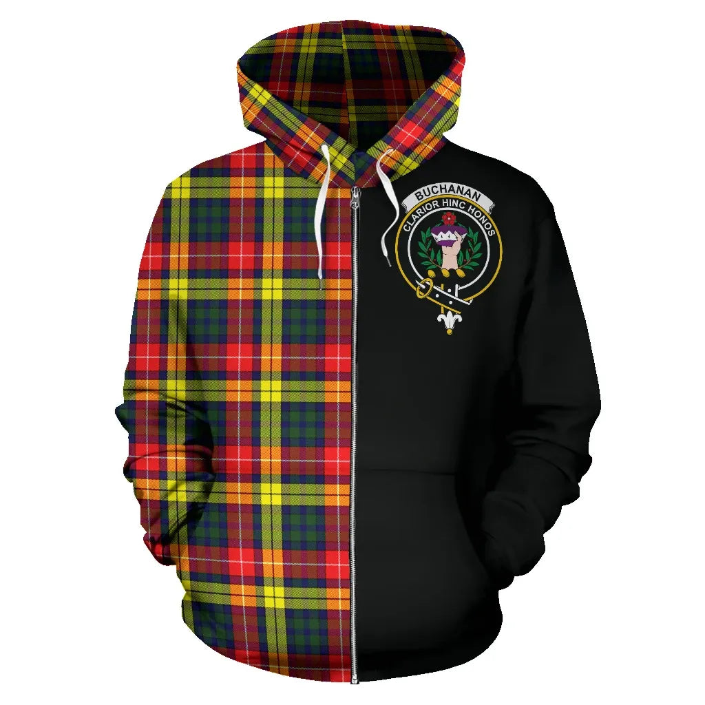 Printivon Buchanan Modern Tartan Hoodie Half Of Me