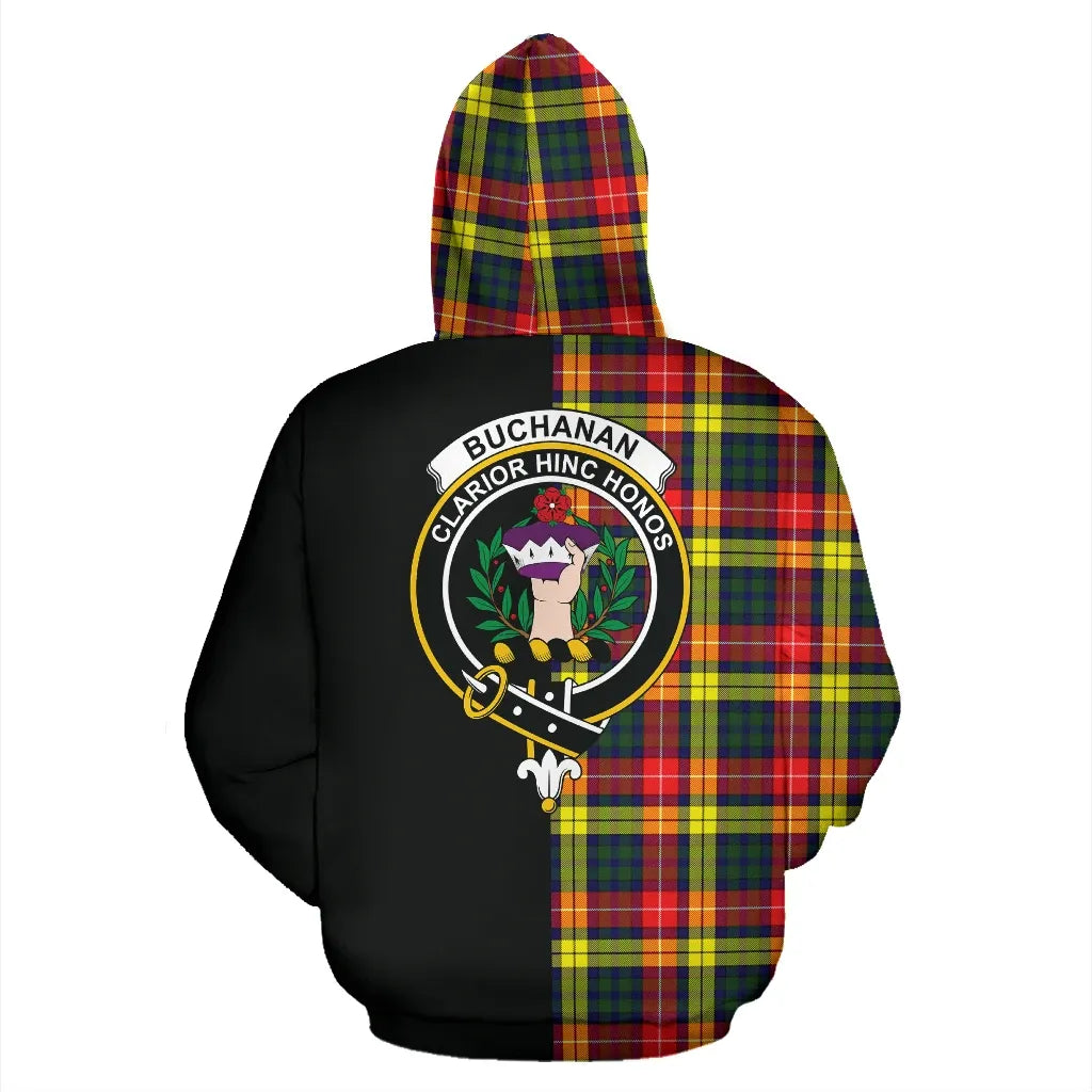 Printivon Buchanan Modern Tartan Hoodie Half Of Me