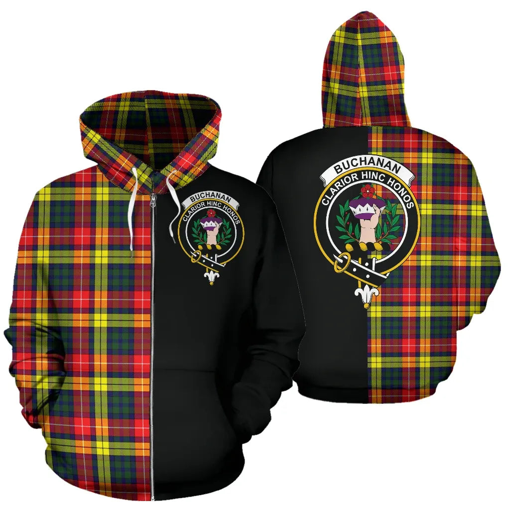 Printivon Buchanan Modern Tartan Hoodie Half Of Me
