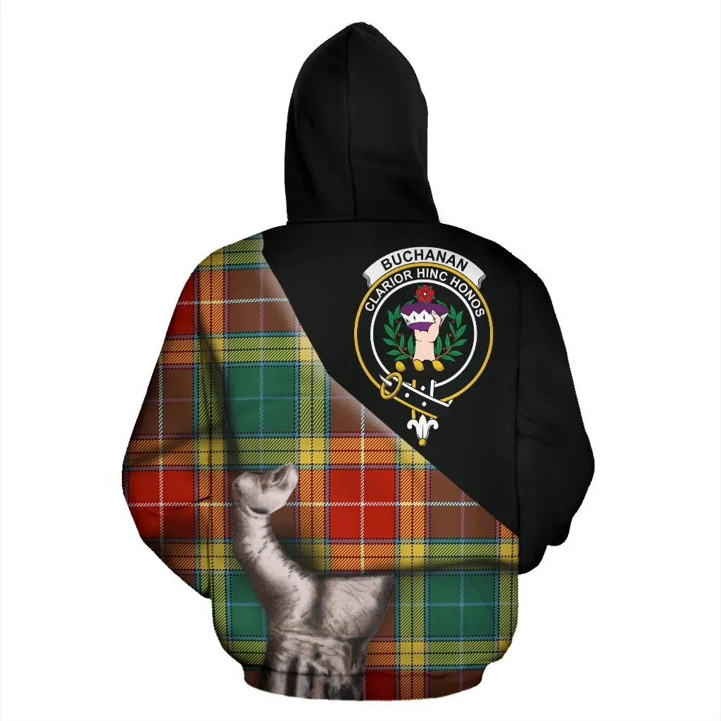Printivon Buchanan Old Sett Tartan Clan Crest Hoodie Patronage