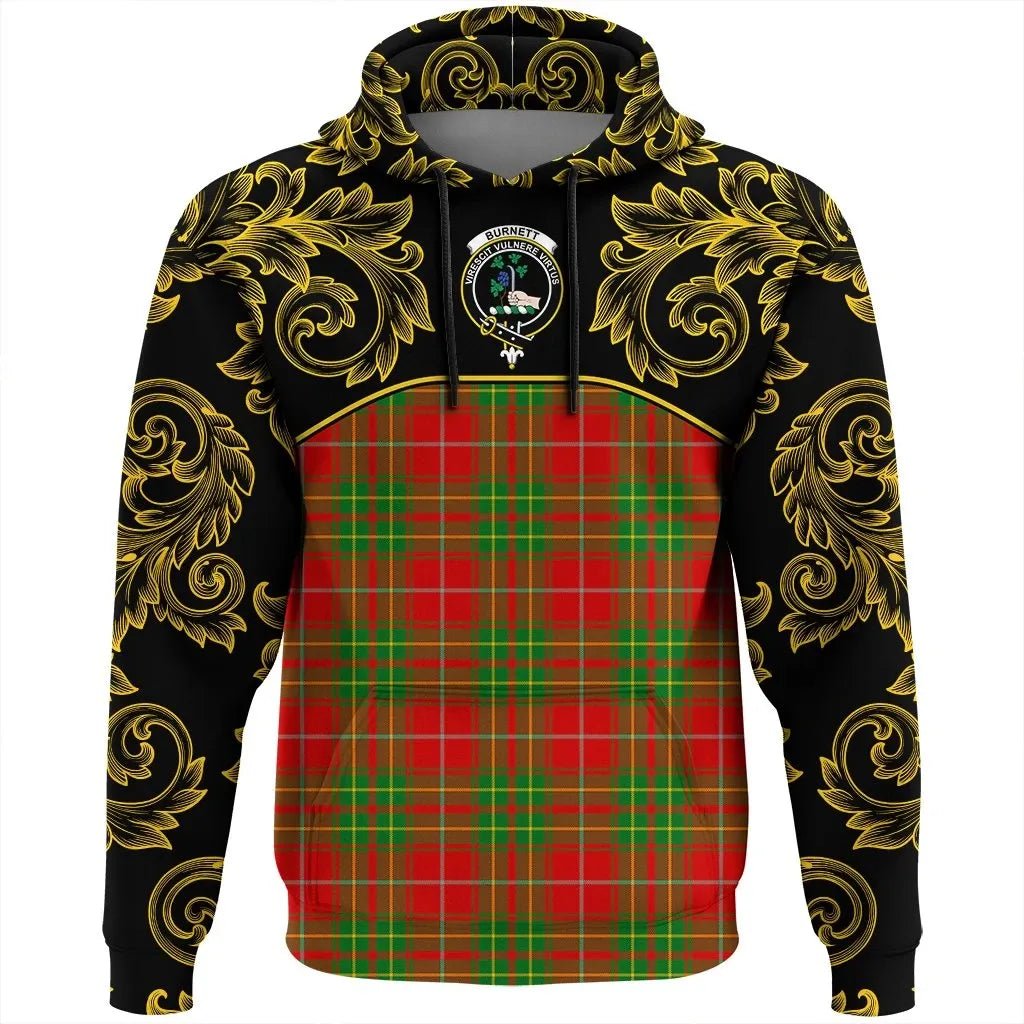 Printivon Burnett Ancient Tartan Clan Crest Hoodie Empire I