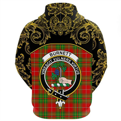 Printivon Burnett Ancient Tartan Clan Crest Zip Hoodie Empire I