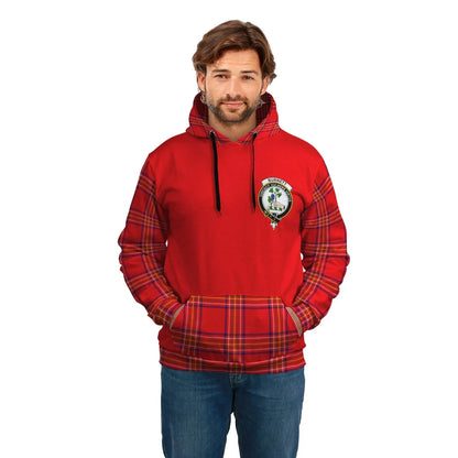 Printivon Burnett Clans Tartan All Over Hoodie Sleeve Color