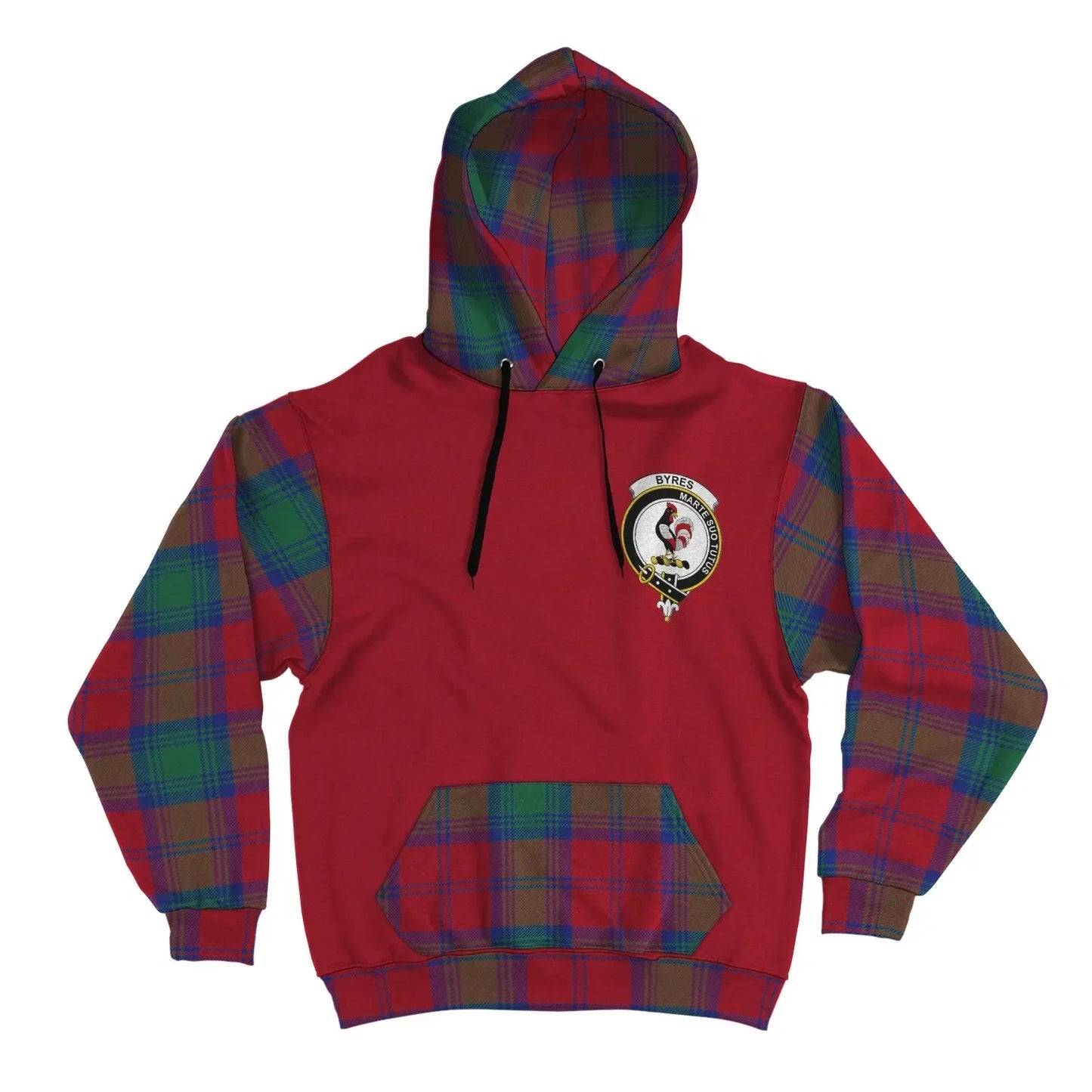 Printivon Byres Clans Tartan All Over Hoodie Sleeve Color