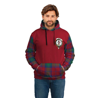 Printivon Byres Clans Tartan All Over Hoodie Sleeve Color