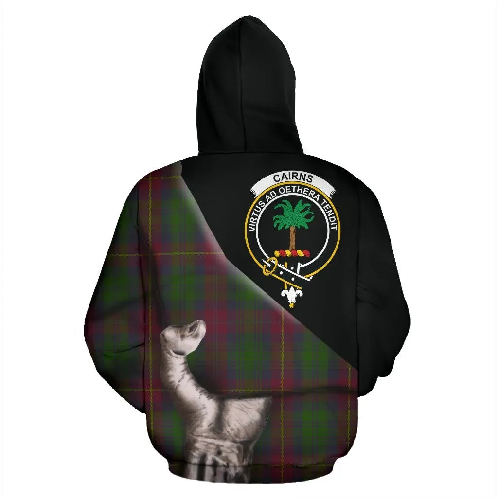 Printivon Cairns Tartan Clan Crest Hoodie Patronage