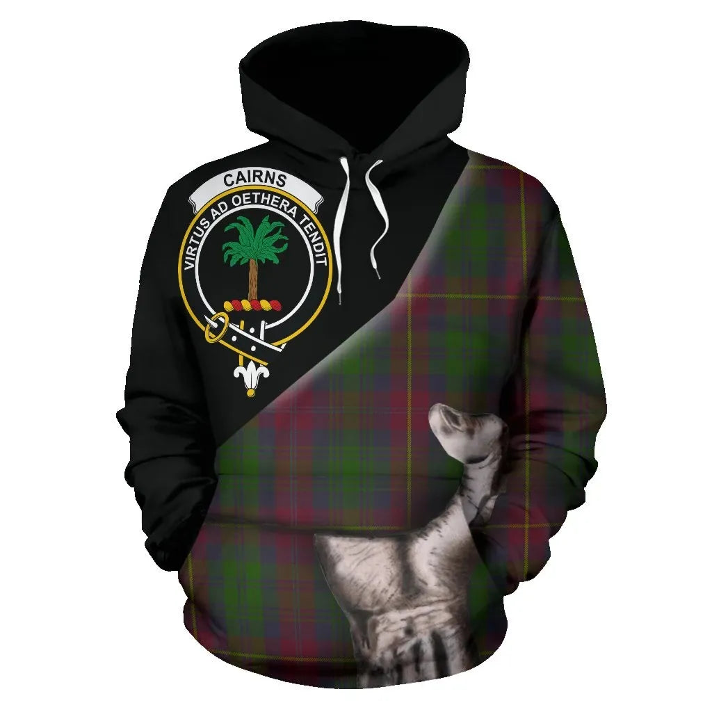 Printivon Cairns Tartan Clan Crest Hoodie Patronage