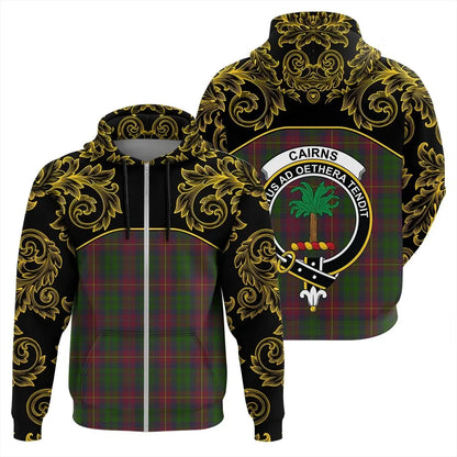 Printivon Cairns Tartan Clan Crest Zip Hoodie Empire I