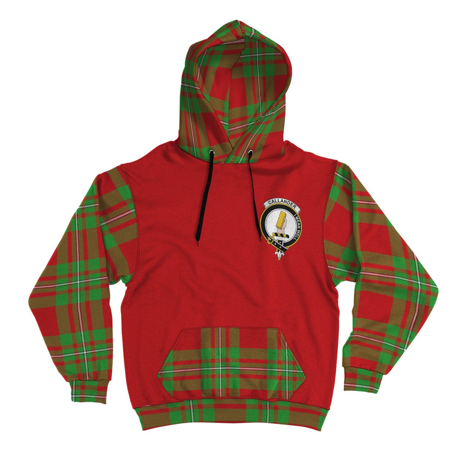 Printivon Callender Clans Tartan All Over Hoodie Sleeve Color
