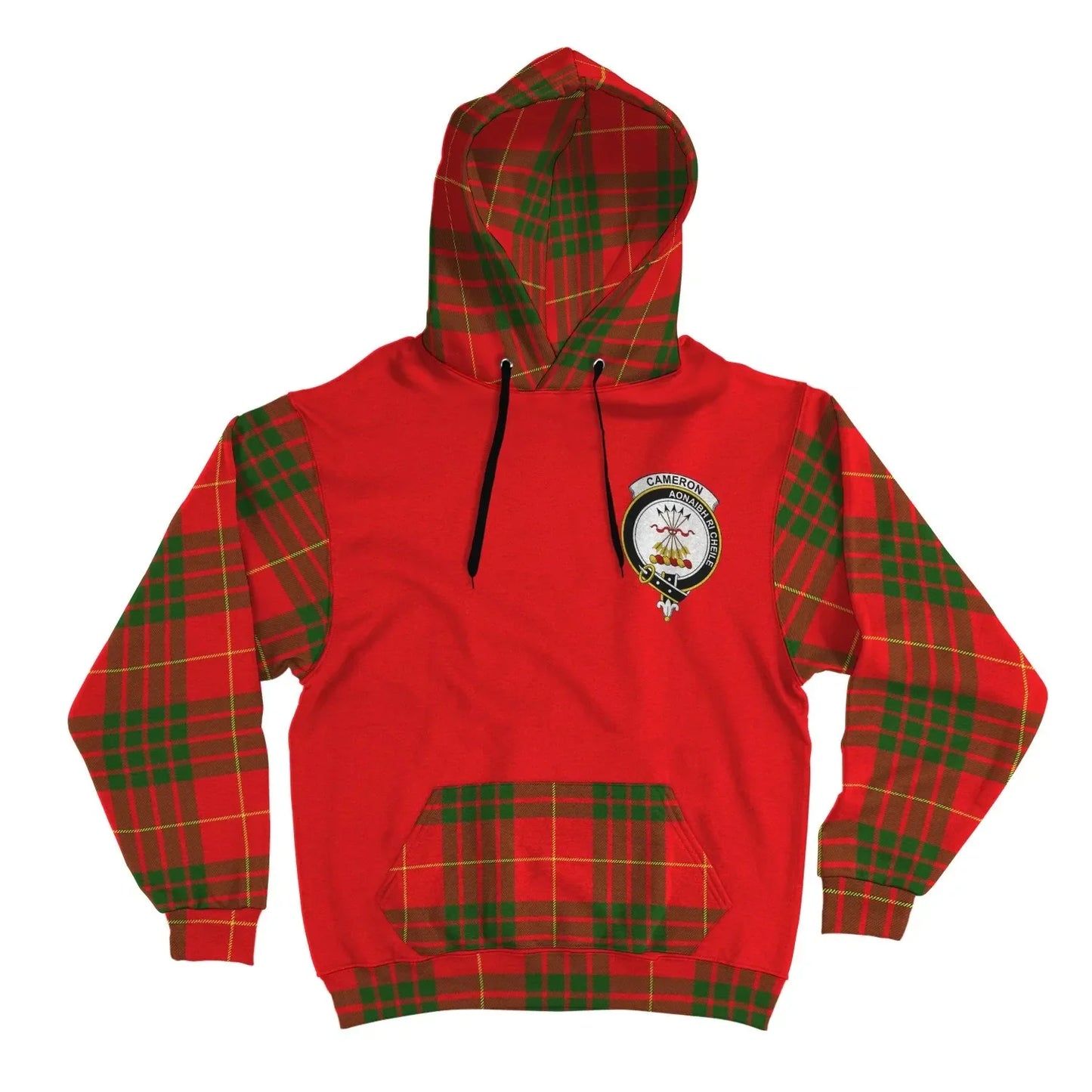 Printivon Cameron Clans Tartan All Over Hoodie Sleeve Color