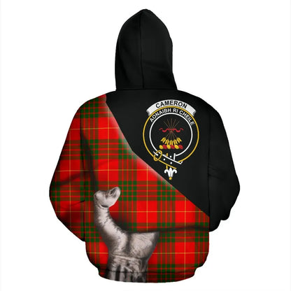 Printivon Cameron Modern Tartan Clan Crest Hoodie Patronage