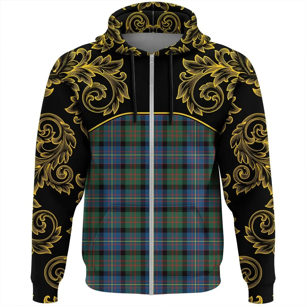 Printivon Cameron Of Erracht Ancient Tartan Clan Crest Zip Hoodie Empire I