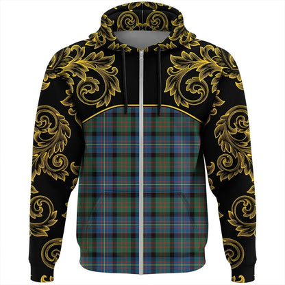 Printivon Cameron Of Erracht Ancient Tartan Clan Crest Zip Hoodie Empire I