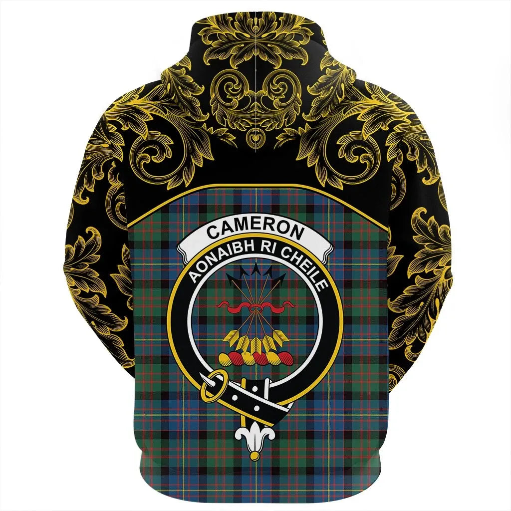 Printivon Cameron Of Erracht Ancient Tartan Clan Crest Zip Hoodie Empire I