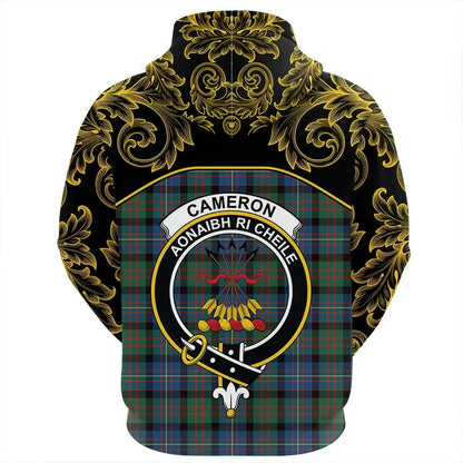 Printivon Cameron Of Erracht Ancient Tartan Clan Crest Zip Hoodie Empire I