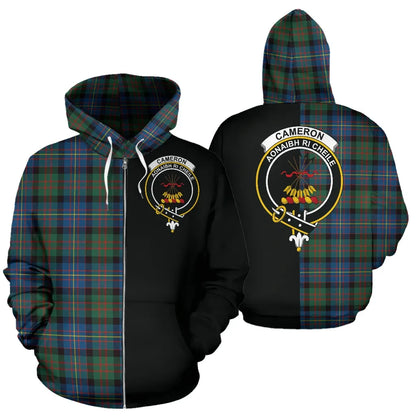 Printivon Cameron Of Erracht Ancient Tartan Hoodie Half Of Me