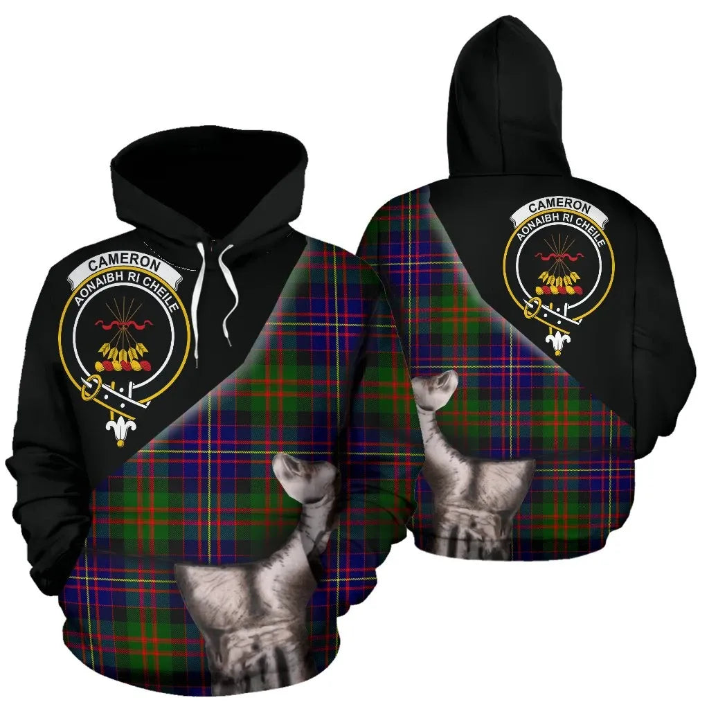 Printivon Cameron Of Erracht Modern Tartan Clan Crest Hoodie Patronage