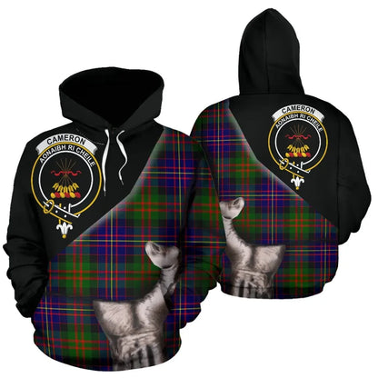 Printivon Cameron Of Erracht Modern Tartan Clan Crest Hoodie Patronage