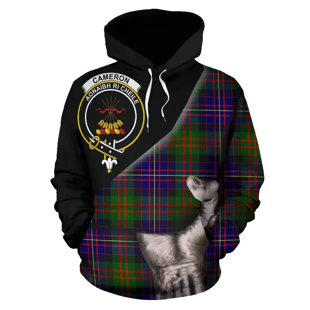 Printivon Cameron Of Erracht Modern Tartan Clan Crest Hoodie Patronage