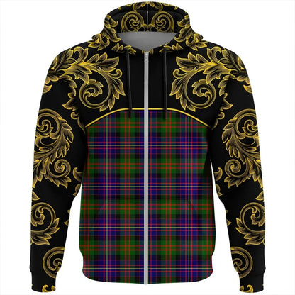 Printivon Cameron Of Erracht Modern Tartan Clan Crest Zip Hoodie Empire I