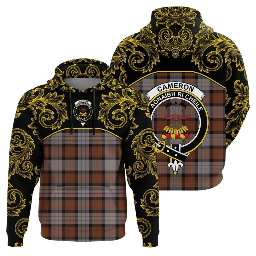 Printivon Cameron Of Erracht Weathered Tartan Clan Crest Hoodie Empire I