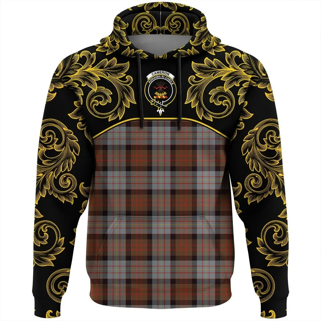 Printivon Cameron Of Erracht Weathered Tartan Clan Crest Hoodie Empire I