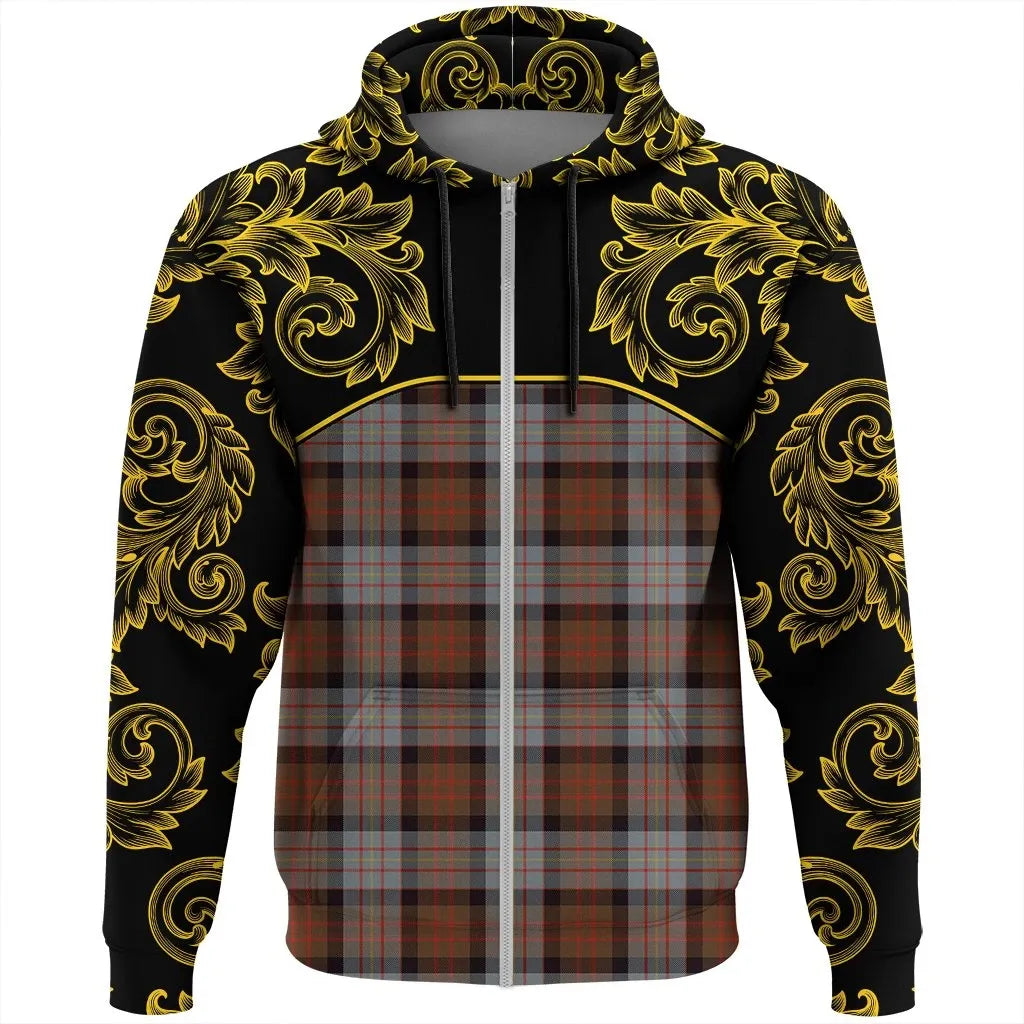 Printivon Cameron Of Erracht Weathered Tartan Clan Crest Zip Hoodie Empire I