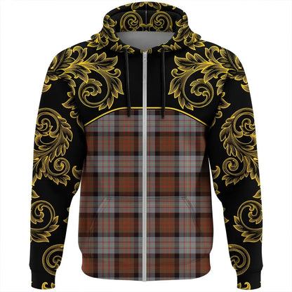 Printivon Cameron Of Erracht Weathered Tartan Clan Crest Zip Hoodie Empire I