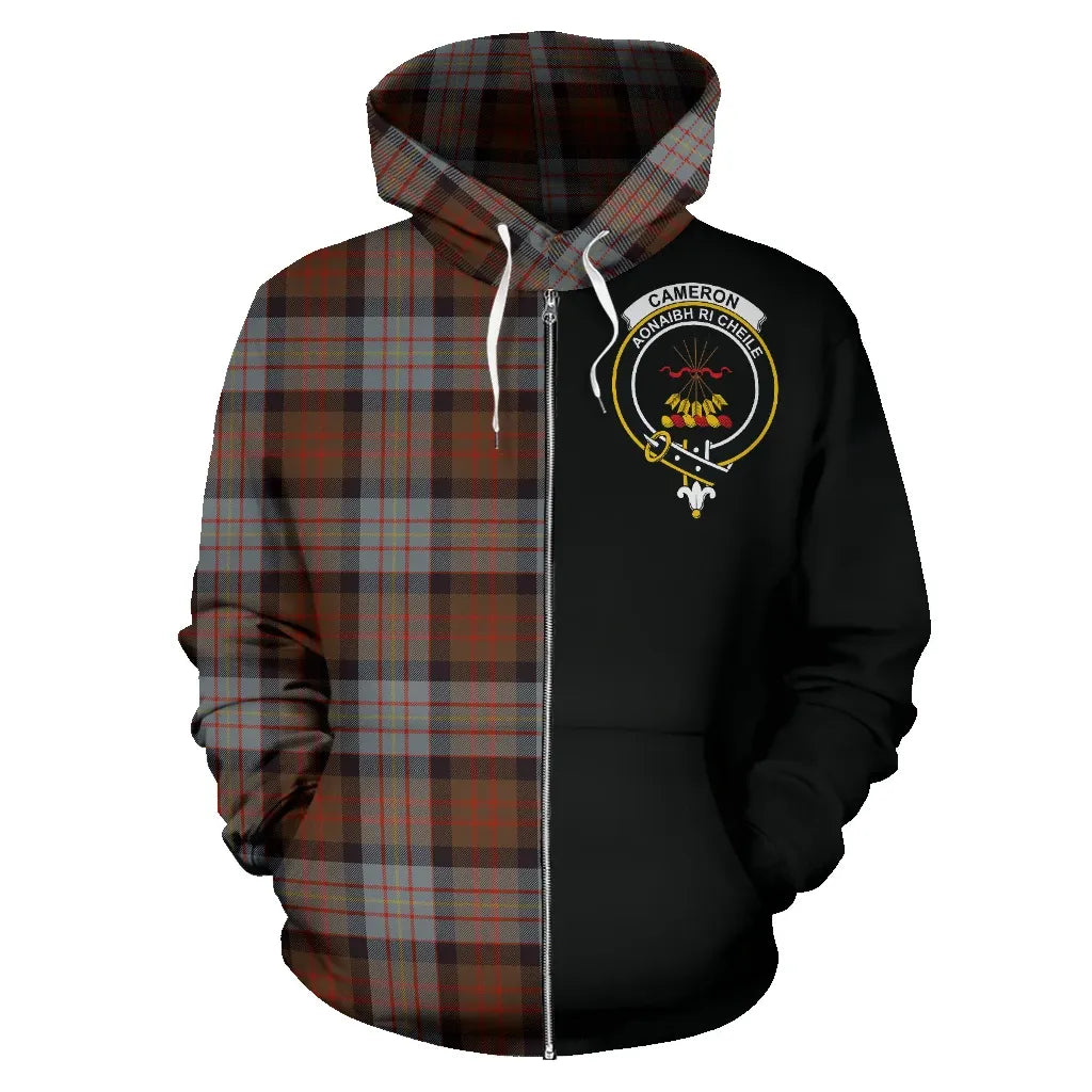 Printivon Cameron Of Erracht Weathered Tartan Hoodie Half Of Me
