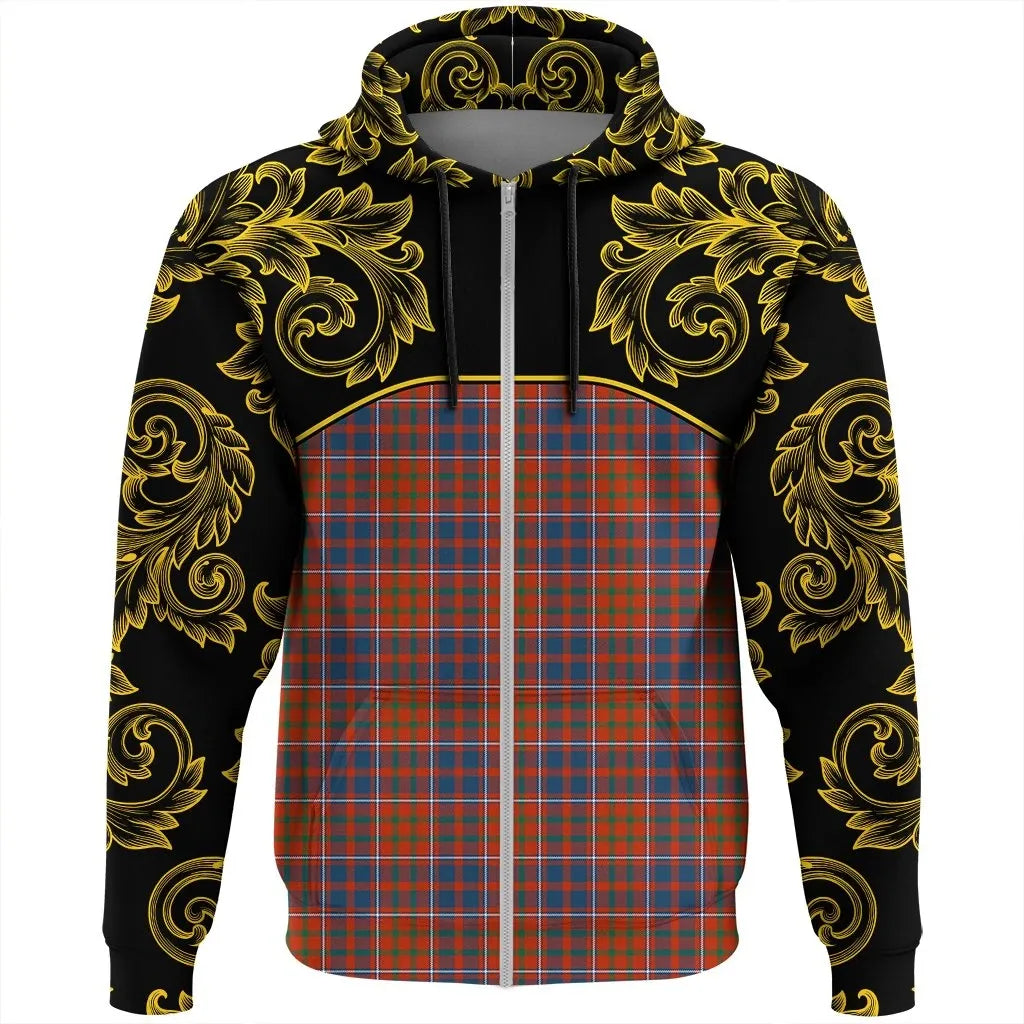Printivon Cameron Of Lochiel Ancient Tartan Clan Crest Zip Hoodie Empire I
