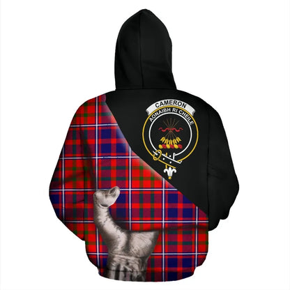 Printivon Cameron Of Lochiel Modern Tartan Clan Crest Hoodie Patronage