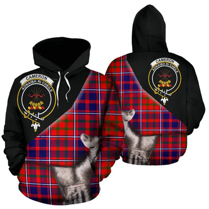 Printivon Cameron Of Lochiel Modern Tartan Clan Crest Hoodie Patronage