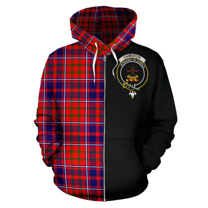 Printivon Cameron Of Lochiel Modern Tartan Hoodie Half Of Me