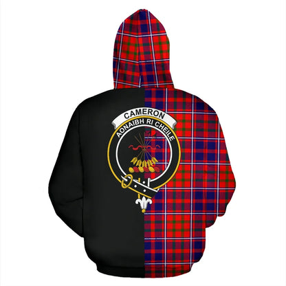 Printivon Cameron Of Lochiel Modern Tartan Hoodie Half Of Me