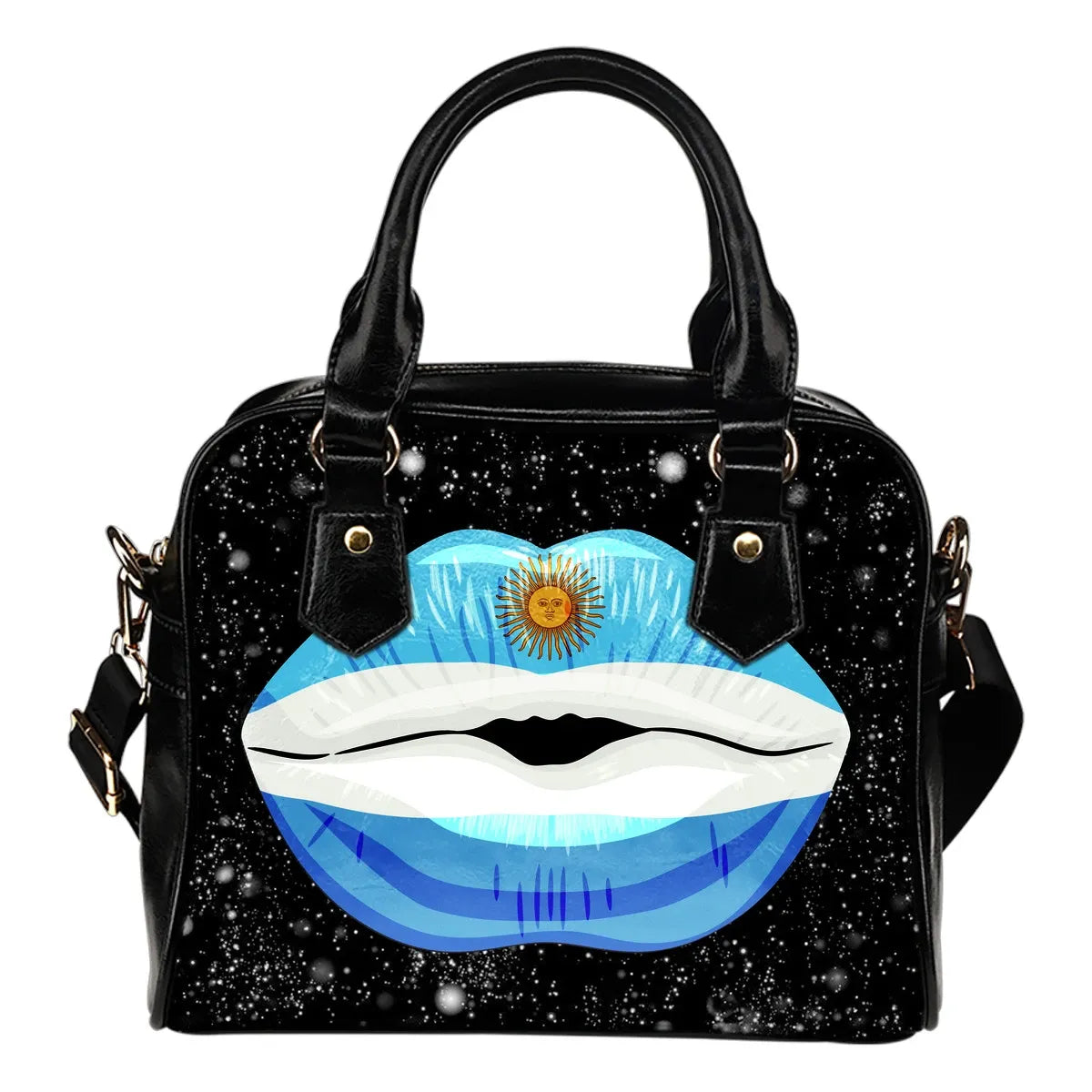 Argentina Lips Flag Shoulder Handbag