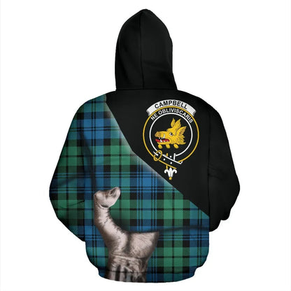 Printivon Campbell Ancient 01 Tartan Clan Crest Hoodie Patronage