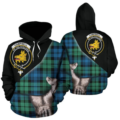 Printivon Campbell Ancient 01 Tartan Clan Crest Hoodie Patronage